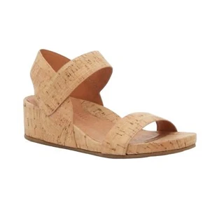 Gentle Souls Gisele Wedge Sandal Cork Natural Strappy Womens size 9.5 - Picture 1 of 9