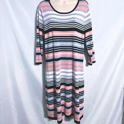 Allison Brittney Cute Striped Sweater Dress Size XL - Image 1 of 4