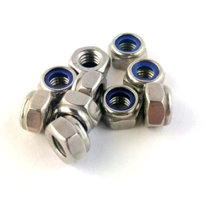 Selbstbremsende Sechskantmutter unlösbare Mutter Edelstahl DIN 985 nicht fein - Bild 1 von 6