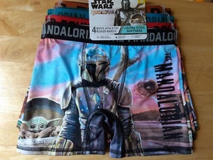 Star Wars Mandalorian Boys 4 Pack Briefs by Handcraft Size 8 NEW WITH TAGS - Picture 1 of 2