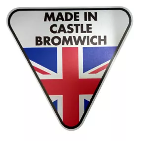 Made in Castle Bromwich Silver Sticker- Jaguar XK XJ S-Type Lancaster Spitfire - Picture 1 of 1