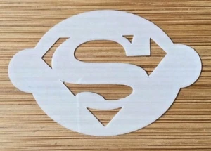 Face painting stage make up stencil SUPERMAN 190 micron Mylar Plastic washable r - Picture 1 of 4