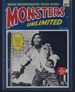 MONSTERS UNLIMITED #6 1966 Funny Monster Horror Magazine by Stan Lee - Picture 1 of 2