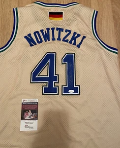 Dirk Nowitzki Signed Autograph Auto Mavs NBA Germany Retirement Jersey JSA COA - Picture 1 of 3