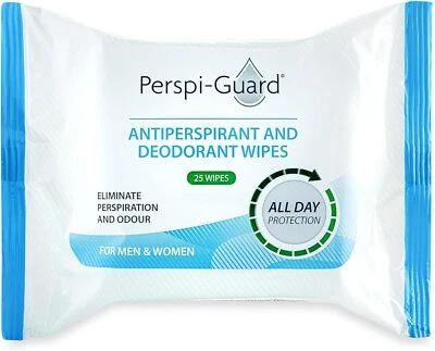 PERSPI SHIELD Perspi-Guard Antiperspirant & Deodorant Wipes - Strong and...
