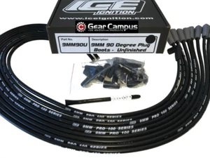 ICE PRO 100 9 mm DIY Ignition Leads - V8 Universal, HEI, 90 DEG Spark Plug Boot - Picture 1 of 6