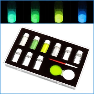 Blue Teal Yellow Green Luminous Paste Kit Watch Hand Dial Bezel Lume Powder Set - Picture 1 of 7