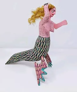 Oaxacan Holzschnitzerei RODRIGO OJEDA Oaxaca mexikanische Volkskunst MEERJUNGFRAU - Bild 1 von 7