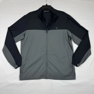 Chaqueta Travis Mathew Para Hombres Gris Negra Cremallera Completa Atlética Golf Informal Talla L - Imagen 1 de 14
