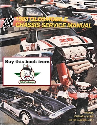 Olds Firenza Cutlass Calais 1988 manual de reparación de servicio de taller Foto 1 de 4