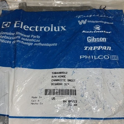 5304409912 Electrolux Dishwasher Right H. Hinge, Genuine OEM Factory Certified - Image 1 of 2