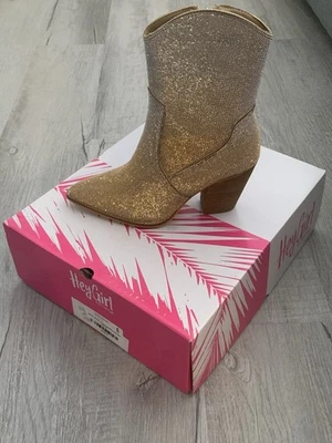 Botín Hey Girl Corkys Brillo Dorado Estrás 6 Foto 1 de 4