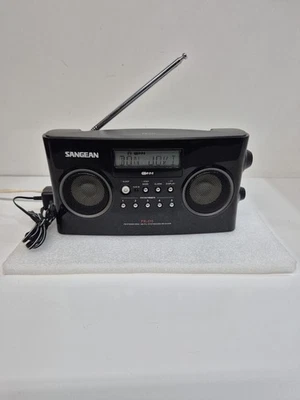Receptor de radio estéreo Sangean PR-D5 FM AM negro doble altavoz auxiliar en reloj despertador Foto 1 de 4