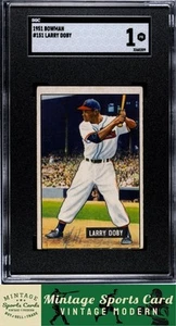 1951 Bowman - Larry Doby - #151 Cleveland Indians SGC 1 - Picture 1 of 2