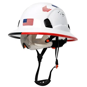 Full Brim Hard Hats with Visor Construction OSHA Approved - Vented Hard Hats ... - Picture 1 of 9