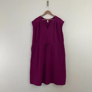 Pact Coastal Double Gauze Tie Waist Midikleid in Magenta Damengröße XL - Bild 1 von 6