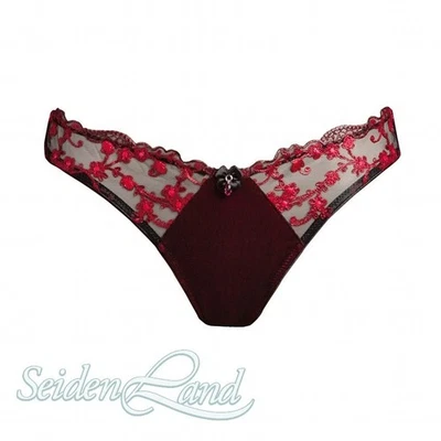 Tüll String JULIA himbeer-schwarz von Escora Abverkauf - Bild 1 von 2