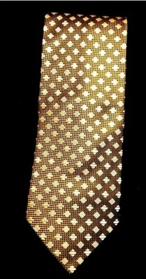 Corbata de cuello de diseño geométrico dorado para hombre VALERIO GARATI Foto 1 de 4