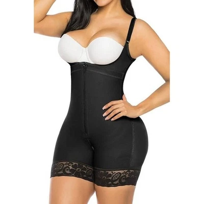Yianna Black Full Body Open Bust Shaper Shapewear Bodysuit 4XL - Image 1 of 4
