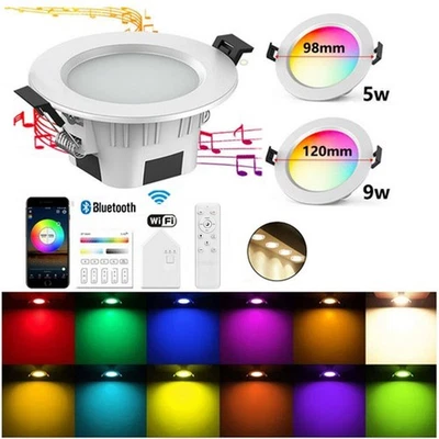 LED Einbaustrahler Dimmbar 5W 9W Bluetooth WIFI RGBW Einbauleuchten Decken Spot - Bild 1 von 4