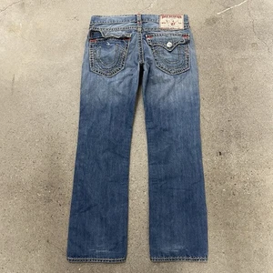 Jean recto True Religion 36 Ricky Super T punto grueso para hombre - Imagen 1 de 6