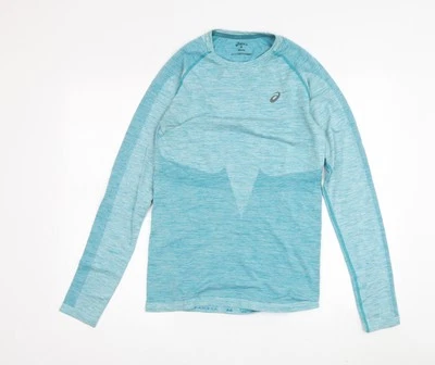 Asics Unisex Blue Long Sleeve Running T-Shirt M - Image 1 of 4