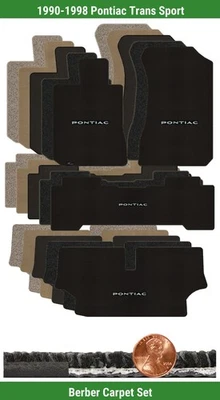Conjunto de tapete berbere personalizado para Pontiac Trans Sport 90-98 com logotipo (4 peças) #X78 - Imagem 1 de 4