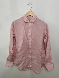 Everlane Textured Long Sleeve Button Up Dress Shirt Silky Viscose Pink Women’s 4 - Picture 1 of 8