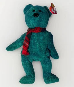 Vintage Ty Beanie Baby 1999 Wallace Green Winter Scarf NEW - Picture 1 of 8