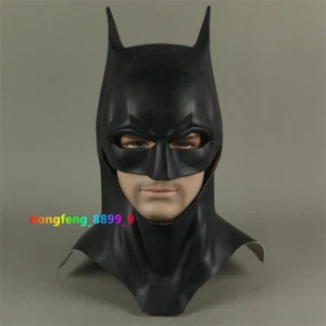 Batman Full Face Mask Cosplay Halloween Accessories Latex Hood Eye Masks Gifts - Picture 1 of 31