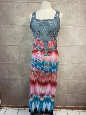 Vestido largo multicolor sin mangas Venus para mujer talla S pequeño Foto 1 de 4