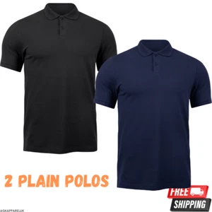 2 x Camisa polo Uneek para hombre señora ropa de trabajo estilo liso unisex mangas cortas - Imagen 1 de 4