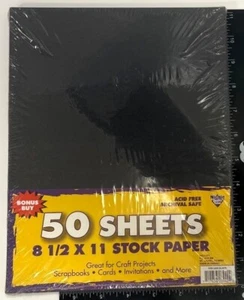 8,5" x 11" schwarzes Lagerpapier säurefrei archivierbar sicher von NICOLE PPR5000BLACK - Bild 1 von 1