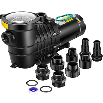 1.5 HP Swimming Pool Pump In/Above Ground 6498 GPH Self Primming w/ Dual Voltage - Image 1 of 4