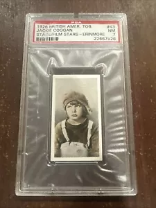 Tarjeta de estrellas de cine/escenario Jackie Coogan 1926 British American Tobacco #43 PSA 7 - Imagen 1 de 2