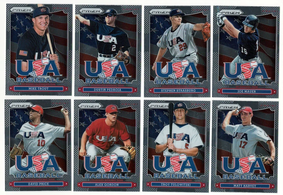 2013 Panini Prizm EE. UU. BÉISBOL Inserto Base Tarjetas Individuales Equipo Olímpico Prisma Foto 1 de 1