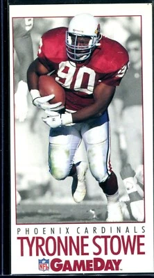 1992 Fleer Game Day Tall Boy Tyronne Stowe #365 Phoenix Cardinals - Image 1 of 2