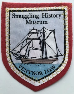 Schmuggel Geschichte Museum Ventnor Isle of Wight Vintage Souvenir Tuch Aufnäher - Bild 1 von 1