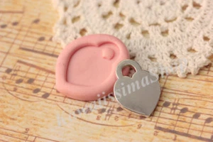 stampi gomma siliconica forma cuore 33mmX25mm fimo cernit formine - Picture 1 of 1