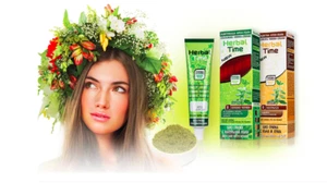 HAIR COLOR CREAM WITH HENNA EXTRACT HERBAL TIME 75 ml COLOURING READY TO USE - Picture 1 of 13