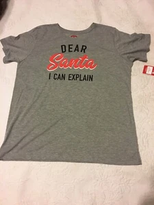 Christmas Shirt Womens XL 16/18 Dear Santa.. I Can Explain - Picture 1 of 1