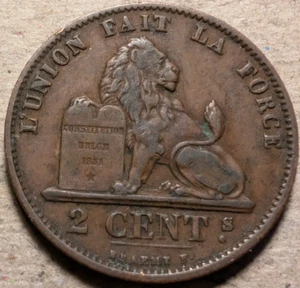 Belgien 2 Rappen 1875 - Bild 1 von 4
