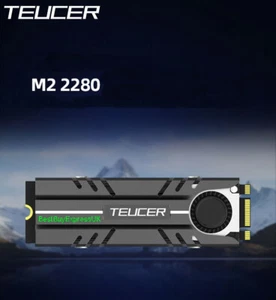 Dissipateur thermique M.2 avec ventilateur actif pour SSD NVME/NGFF 80mm 2280 Livraison rapide et gratuite ! - Photo 1/10