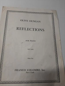 Sheet Music " Reflections" Olive Dungan 1952 - Picture 1 of 4