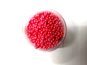 perline resina colore rosso lucentezza opaca grandezza 2,5 stafil contiene 17g - Foto 1 di 1