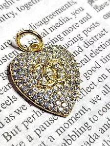 Chanel zip pull gold tone rhinestones 21 mm - Picture 1 of 3