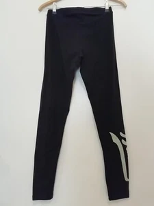 Adidas Legging schwarz seitlich unten Bein Logoschrift in mint - Bild 1 von 7