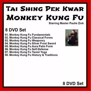 Tai Shing Pek Kwar Monkey Kung Fu Series 8 DVD SET with Paulie Zink gung fu - Picture 1 of 1