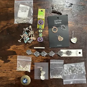 Jewelry Making Supplies Lot Beads Jewelry Findings Clasps Connectors and More - Picture 1 of 17