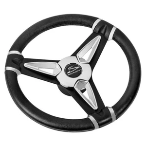 Schmitt & Ongaro PU50 14" Wheel - Chrome Cap & Spoke Inserts - Black Spokes - - Picture 1 of 1